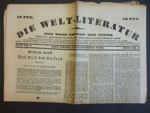Die welt literatur - literatur., 1916