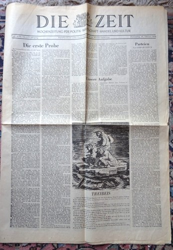 Erstausgabe der wochenzeitung - der,