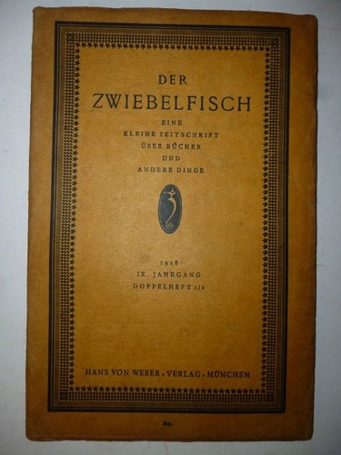 Der zwiebelfisch jahrgang - der, zwiebelfisch,