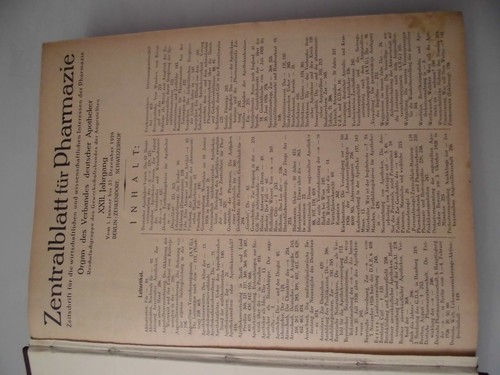 Zentralblatt für pharmazie - für,