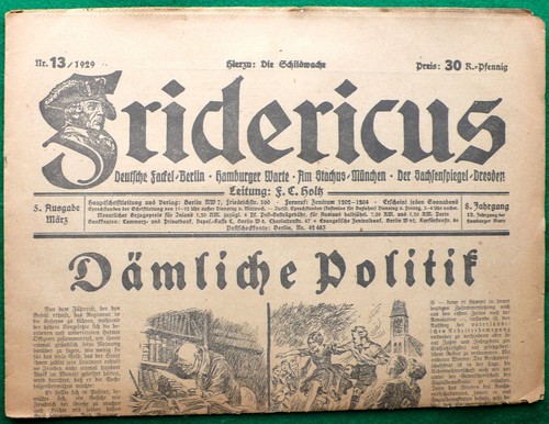 Fridericus zeitung märz - zeitung, 1929