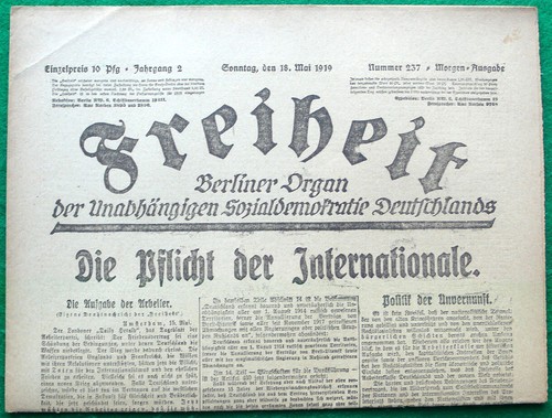 Freiheit zeitung mai 1919 - zeitung,